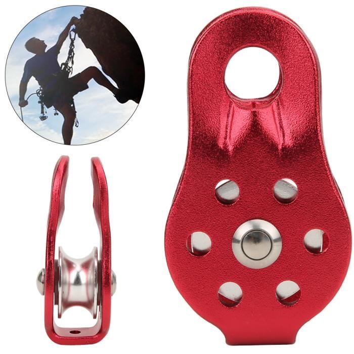 Poulie D'escalade 26KN – Alliage Alu 81mm – Spéléo, Corde Fixe, Levage – Neuve