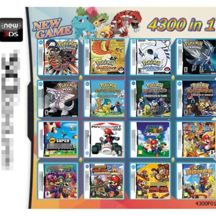 Nouveau 4300 en 1 Cartouche de jeu DS Mario Multicart pour Nintendo DS NDSL NDSi 3DS