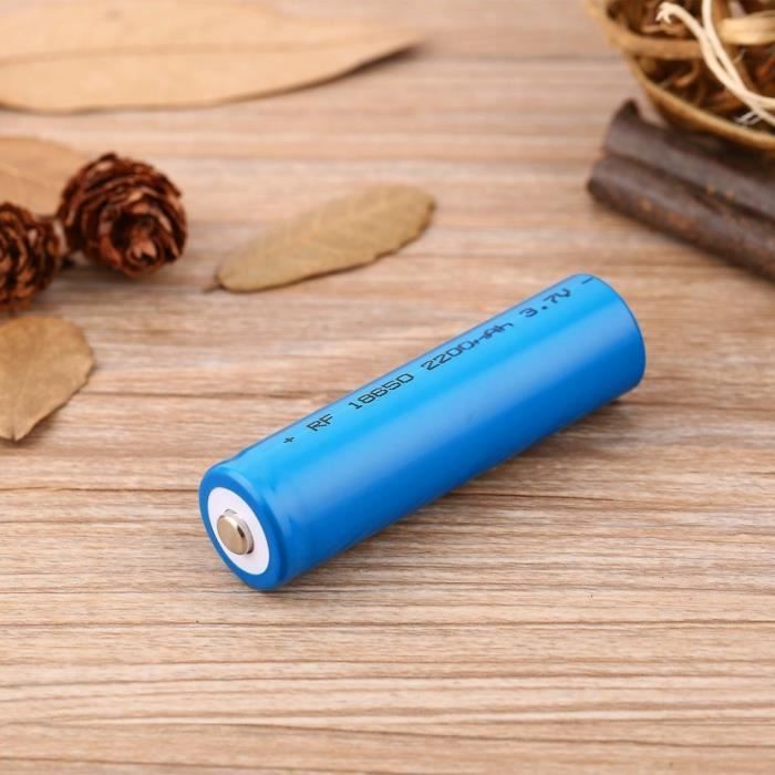 3.7V 2200mAh 18650 Batterie lithium-ion rechargeable bleu