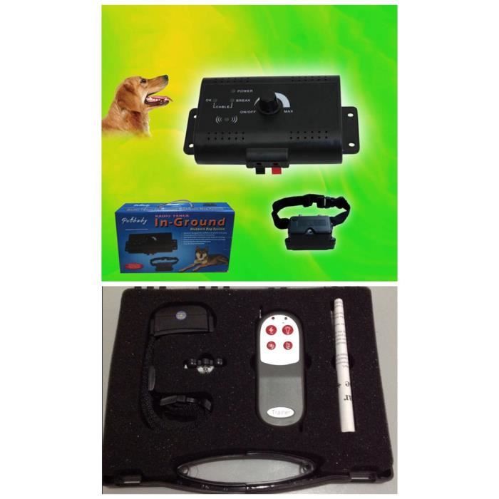 CLOTURE ELECTRIQUE ANTI FUGUE CHIEN ETANCHE 1000 M+4en1 COLLIER DRESSAGE ELECTRIQUE POUR CHIEN