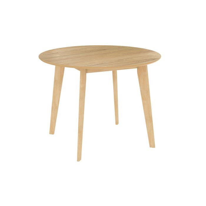 Table ronde 4 personnes en bois clair D100 cm - Réno - Rendez-Vous Déco