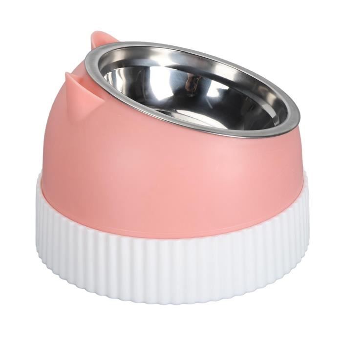 Comparer les prix de Gamelle Surélevée pour Chat 15° Inclinée Anti-dérapante Bol en Plastique Lent A Double Bols pour Chats et Chiots