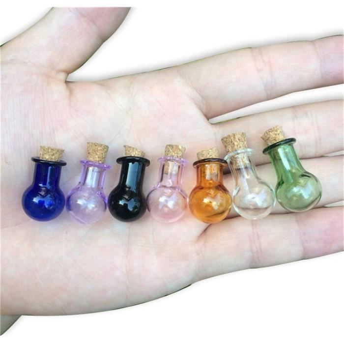 20 Mini Bouteilles En Verre Avec Bouchon Liège - Pour Artisanat, Messages, Décorations