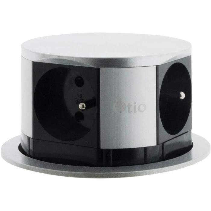 Bloc 4 Prises 16A Avec Interrupteur - Multiprise Compacte Blanche, Neuf