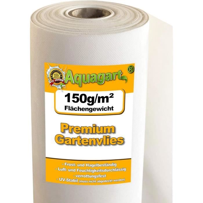 Toile De Paillage HerbStop 150 G/m² - 1x50 M, Résistante UV, Perméable, Pour Jardin Et Serre, Anti-mauvaises Herbes Sans Produits Chimiques