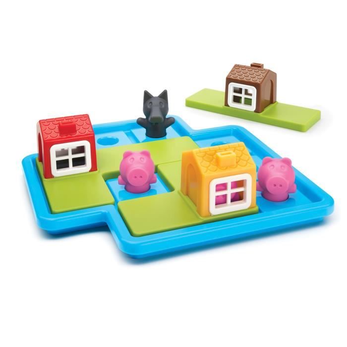 Jeu de réflexion - SMART GAMES - SG019 - Les Trois Petits Cochons Deluxe - 48 défis - 3 à 6 ans