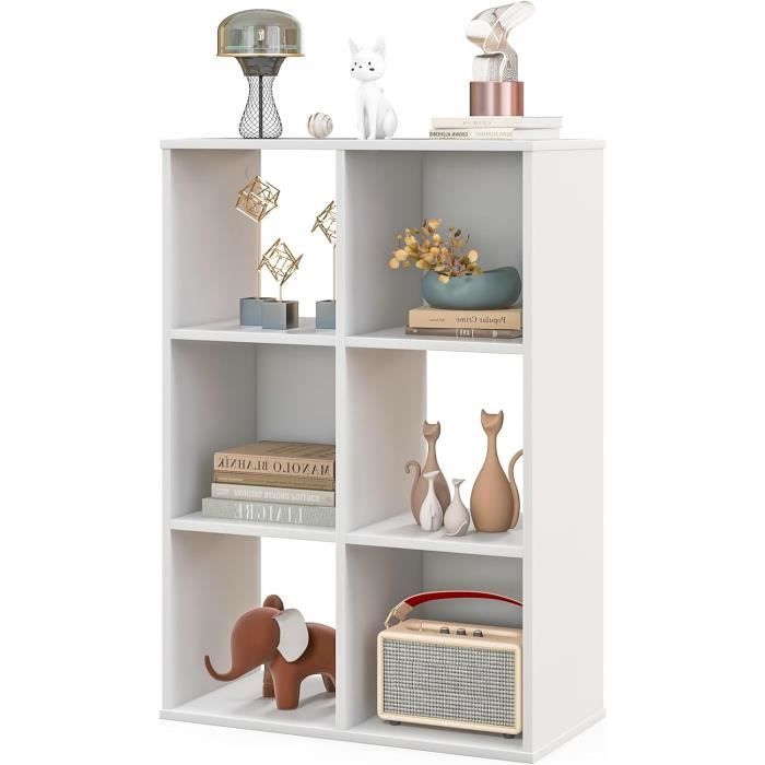 Bibliothèque Vitrée 2 Portes Avec Tiroir - 80x40x139 Cm - Blanc - Étagères Réglables, Pieds Pin