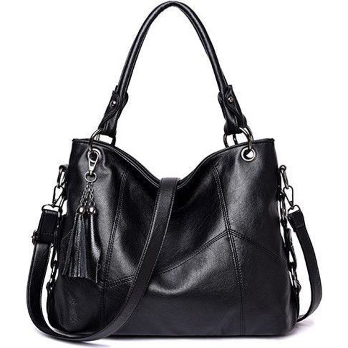 Grand sac a main noir sale femme