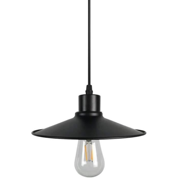 Lustre Plafonnier 3 Lampes Métal Noir - Suspension Moderne Pour Salon Chambre Cuisine