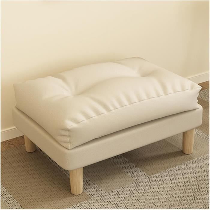 Tabouret Style Baroque – Banc Pouf Bois/tissu, Noir/blanc, Fait Main, Versailles