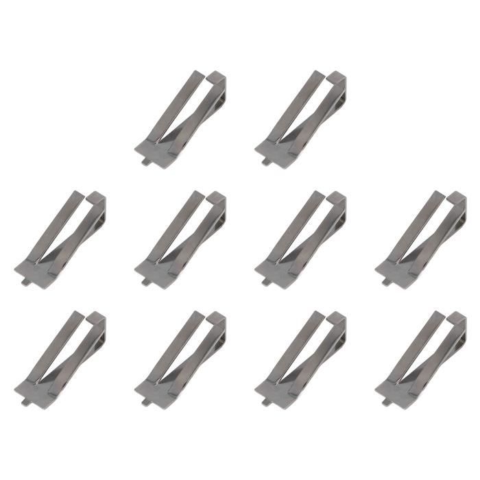 Lot De 10 Clips à Ressort En Acier Nickelé En Forme De V – 6 Mm – Pour Kayak, Tente, Parapluie, Canne à Pêche – Réparation Robuste Et Polyvalente