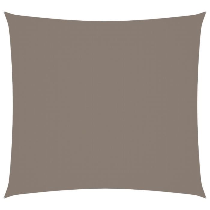 vidaXL Voile de parasol Tissu Oxford carré 3x3 m Taupe