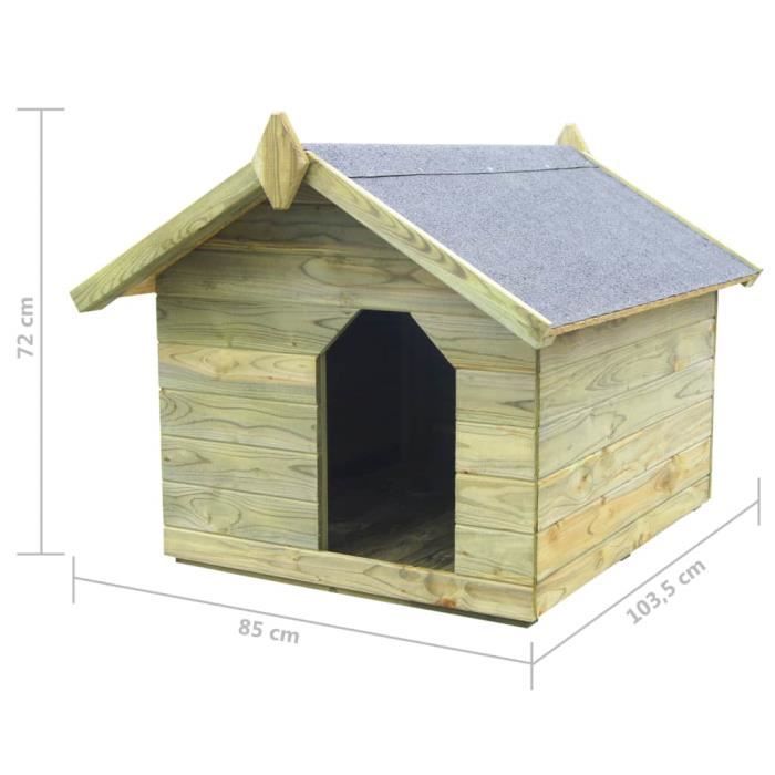 Niche de jardin avec toit ouvrant en bois de pin imprégné XID