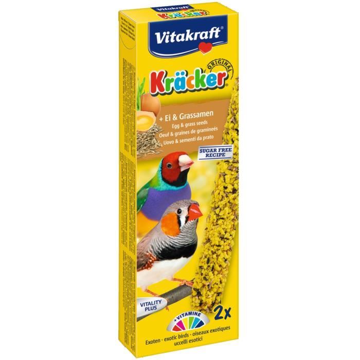 VITAKRAFT Kräcker Œuf et graines de graminée P/2 - Pour perruche