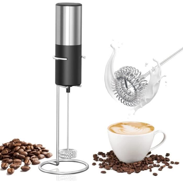 Agitateur Électrique, Puissant Mousseur À Lait Portatif Lattes Mousse