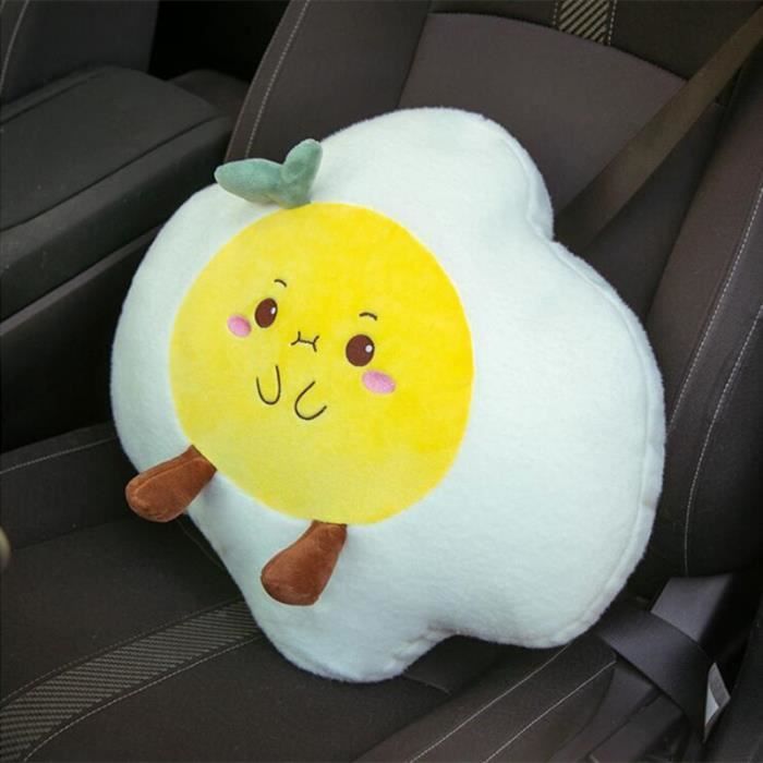 APPUITETE,YW seat belt coverOreiller en peluche oeuf poché dessin