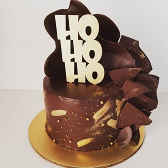 7 -Décoration de gâteau de joyeux noël, fournitures de fête pour la