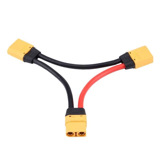 Rallonge de puissance XT-90 10Awg Câble silicone 12Cm 1 pc - FLASH RC