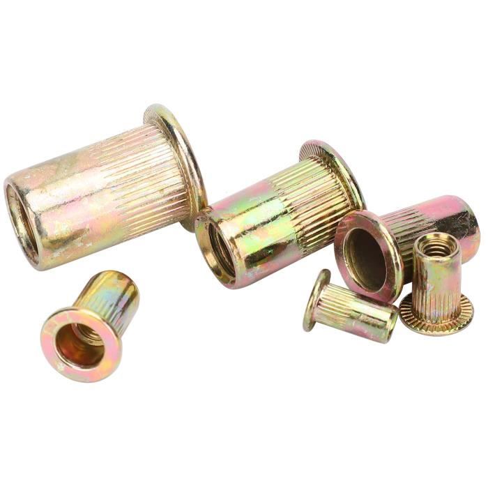 Zerone Écrou de rivet galvanisé 150pcs Jeu d'Écrous à Rivets Galvanisés ...