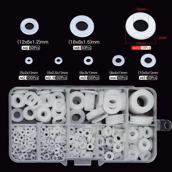 215 Pièces M2 M3 M4 M5 M6 M8 M10 M12 M14 M16 M18 Rondelle En Plastique 215 Pièces M2 M3 M4 M5 M6 M8 M10 M12 M14 M16 M18 Rondelle En Plastique