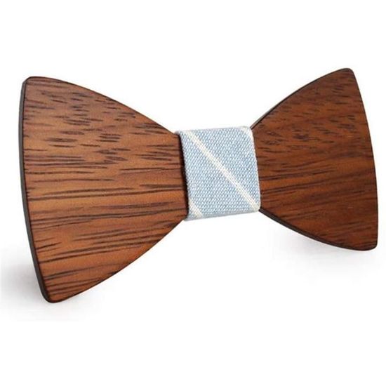 AIEOE Nœud Papillon Grain de Bois Homme Accessoire Cravate pour Soirée Mariage Cérémonie Fête Taille Réglable 24 Style Disponible 