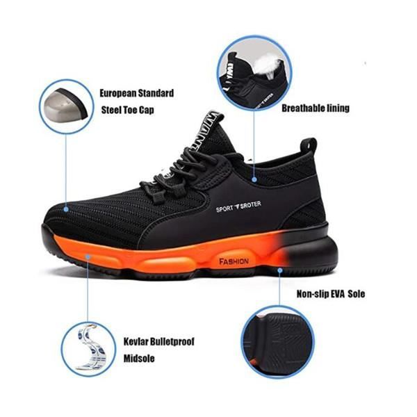 Chaussures de Sécurité Homme Embout Acier Protection Léger Basket Securite  Chaussures de Travail Unisexes Gris - Cdiscount Prêt-à-Porter