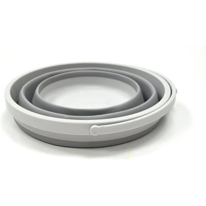 SAMMART Seau en plastique pliable de 5,5 l avec couvercle - Seau rond pliable avec couvercle