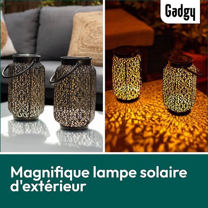 Gadgy Bougie Solaire Exterieur | Lot De 3 | Led Lanternes pour L'extérieur  | Jardin Decoration Extérieur | Lanterne Ip65-étanchéité