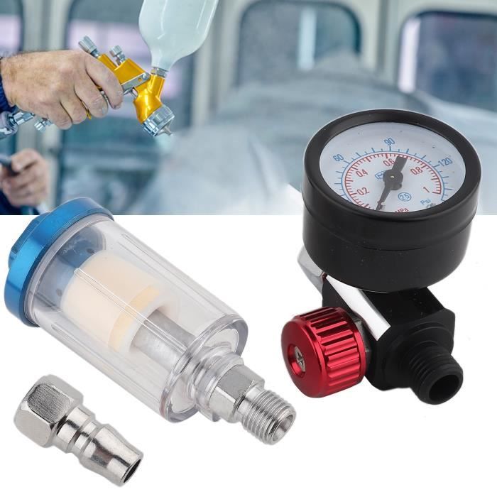 Régulateur De Pression D'Air TOPINCN - Vanne Pour Pistolet Pulvérisateur 1/4 Pouce