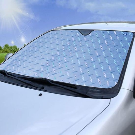 Pare-soleil anti-UV pliant pour pare-brise avant 130 x 60 cm Épaisseur 2 mm  - Cdiscount Auto