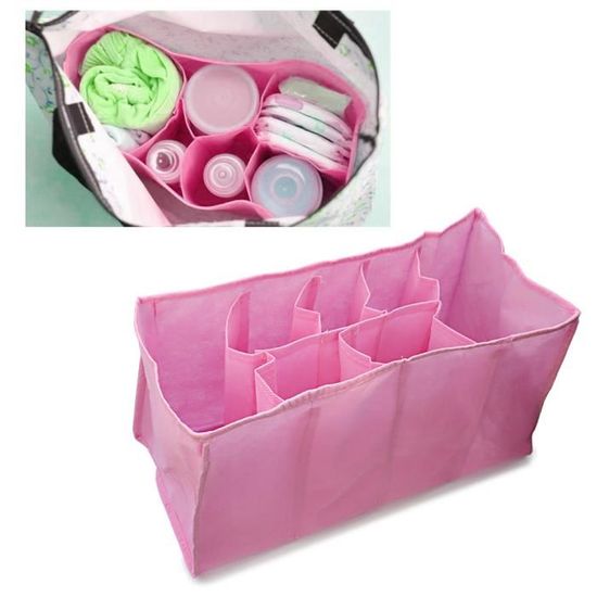 Rangement Sac Stockage Organisateur pr Culotte Bouteille Couches B/éb/é Rose Tissu
