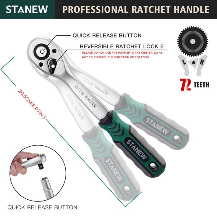 Jeu De Clés étagées 2 Pces Cliquet 1/2 Inclus FORTIS