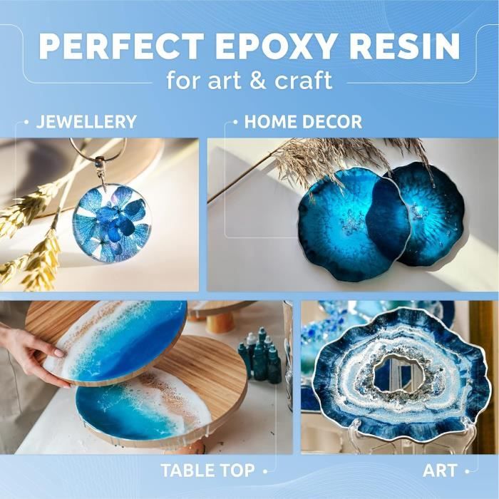 Craft Resin 4L Kit Complet Débutant - Résine Epoxy Transparente et ...