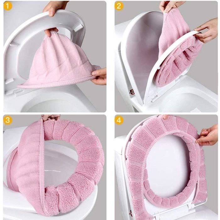 Housse De Siège De Toilette Universelle Silicone - Antidérapante Lavable - Bleu Ciel