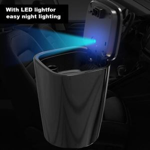 Cendrier Voiture LED LYCXAMES - Portable, Auto-extinguible, Anti-Fumée Avec Couvercle Lumineux