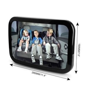 Rétroviseur Bébé Pour Voiture - Miroir Convexe Réglable 360° - Fixation Par Pince - Compatible Plupart Des Véhicules