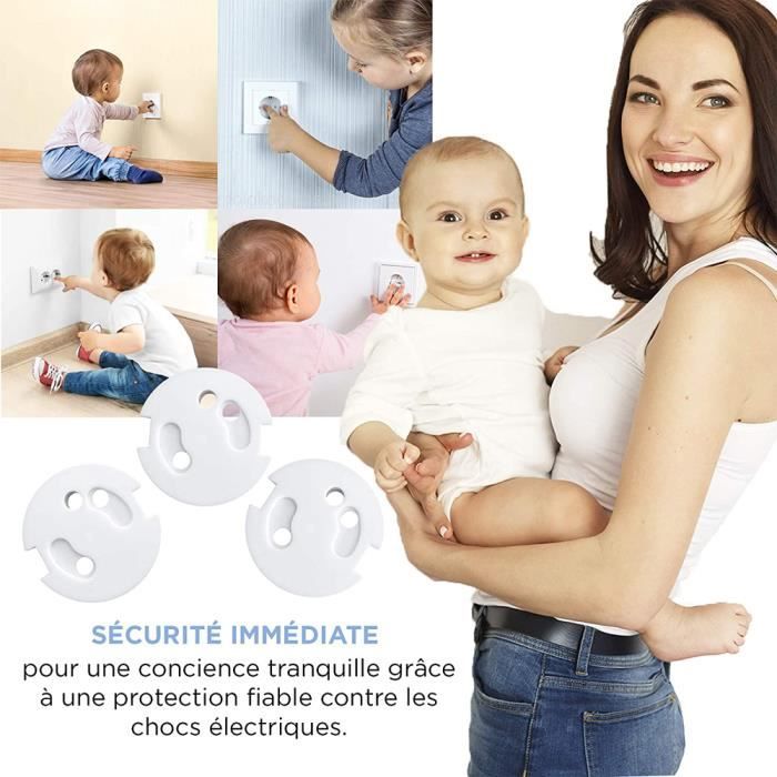 6 X Protection de Sécurité Enfant Bébé Cache Prise électrique Rotation  Verrou