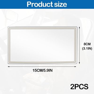 Lot De 2 Miroirs Cosmétiques Pare-Soleil Voiture - Miroir Maquillage Auto-Adhésif Portable