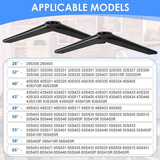 Pieds Universels Pour TV TCL, Pieds De TV Compatibles Avec La