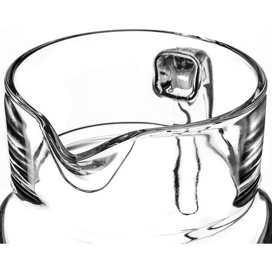 thé glacé transparent lait 2 x théo, 1,4 l jus KADAX Carafe en verre robuste avec bec et poignée maniable carafe en verre pour boissons froides 