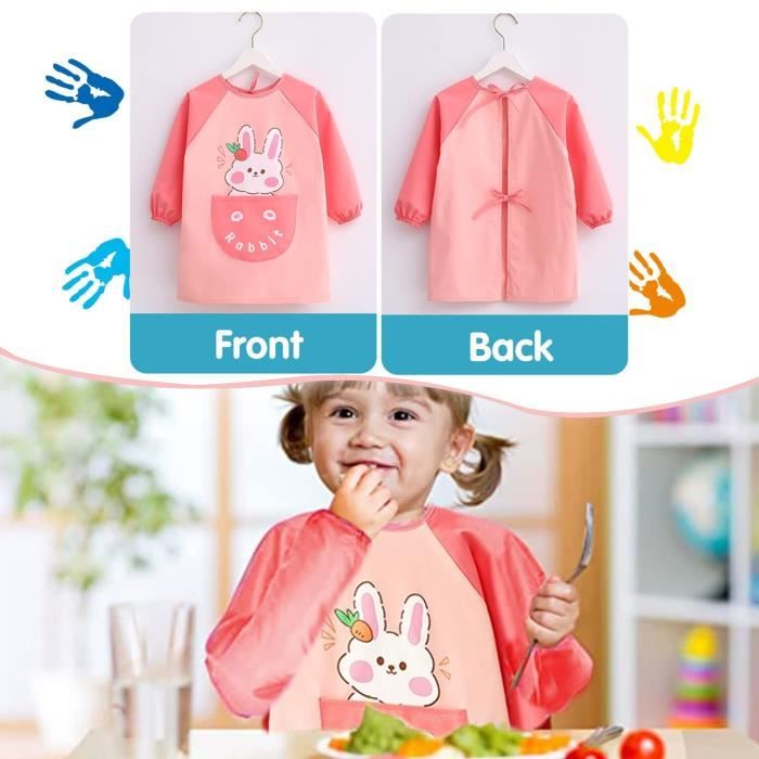 Tablier De Peinture Imperméable Enfant - Avec Manches Longues Et Poches