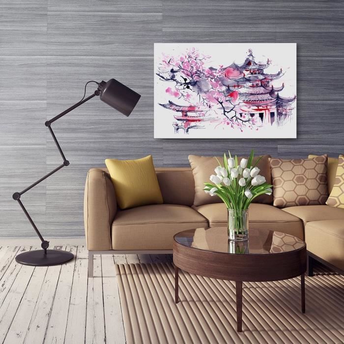 Tableau Toile Japonais Décoratif - Samouraï Ou Geisha | 3 Tailles (25x80cm, 30x96cm, 40x128cm)
