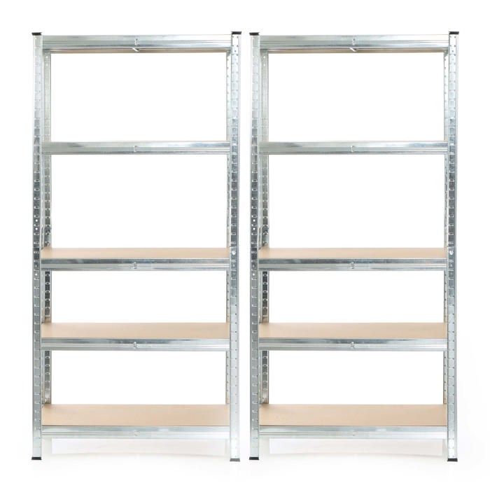 Étagère De Cave Robuste 5 Niveaux - Charge Max 175 Kg Par étagère - MDF Noir - Dimensions 180x40x40 Cm - Idéale Rangement Lourd - 7