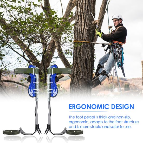 Crampons D'escalade D'arbre Timiland - Design Camouflage, Acier Au Manganèse, Charge 136 Kg, Pour Arboristes Et Aventuriers