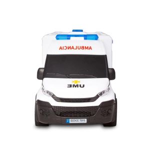 DeAO Ambulance Jouet Avec 29 Accessoires Médicaux – Voiture Lumière Et Son, Brancard Et Kit Docteur Complet – Cadeau Enfants 3-8 Ans