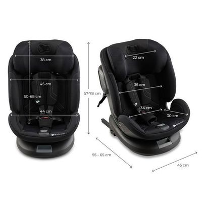Siège Auto Enfant Kinderkraft XPEDITION3 I-Size 40-150 Cm - Groupe 0/1/2/3 - Isofix 360° Pivotant - Sécurité Renforcée SPS+