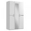 Armoire Penderie 3 Portes 1 Miroir Caramella Largeur 135 Cm Decor