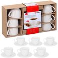 Set de 6 tasses expresso soucoupes blanc espresso tasse de café moderne cuisine-0