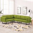 Canapé d'angle Canapé de relaxation - Sofa Divan Canapé Confortable Vert Tissu Moderne De Luxe | 65642-0
