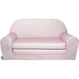 Canapé mousse lit enfant rose - FORTISLINE - Convertible - Confortable et facile à transporter-0